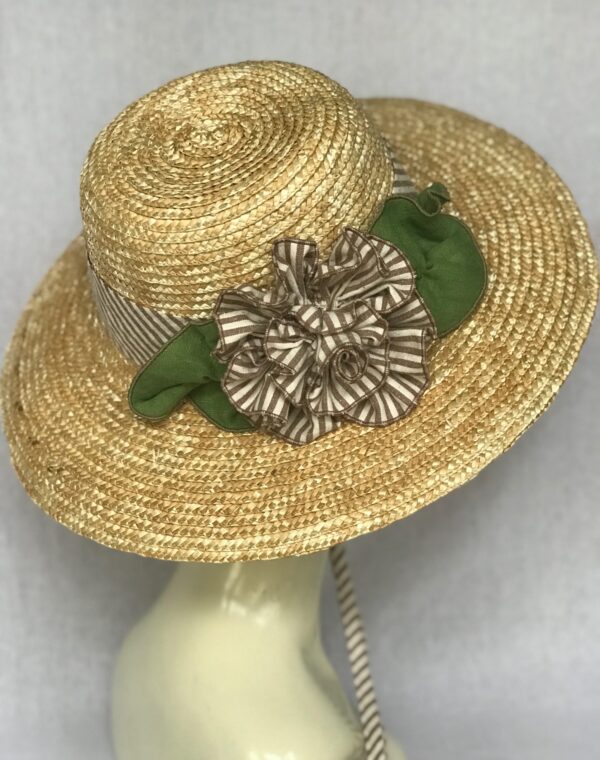 DCOT Summer Grass Hat Sun Hat Women's Hemp Flower Warped Overhang